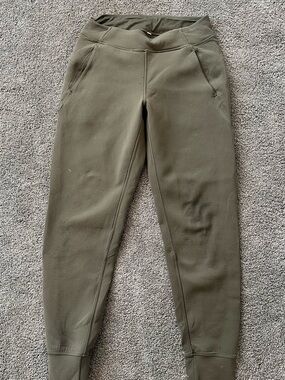 lululemon athletica Olive Green Track Joggers embrace the space